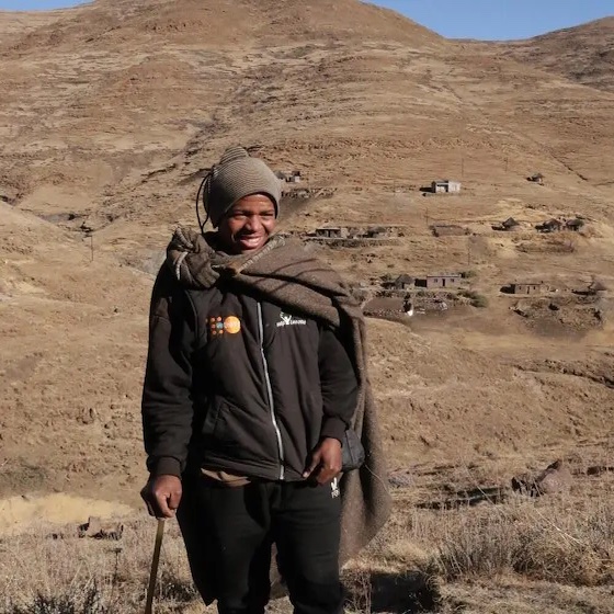 Livestock herder Rantahli Mosae advocates among his peers for sexual health. © UNFPA Lesotho