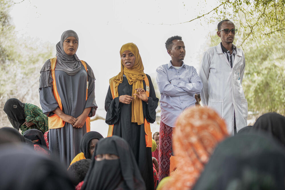 Mobile Health team giving health awareness to a community in Berhale, Afar Region. (c) UNFPA Ethiopia. 