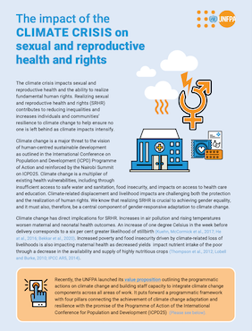 The Impact of the Climate Crisis on Sexual and Reproductive Health and Rights