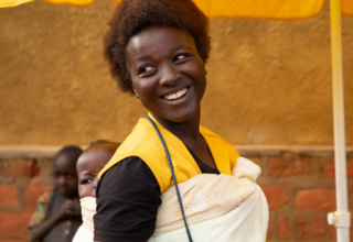 Teenage mother in Karongi district in Rwanda