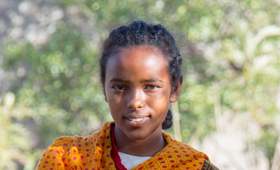 A young woman at Meserete IDP site, Mekele, Tigray. Girls are more vulnerable to developing an obstetric fistula during childbir