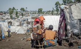Anny* and her daughter were raped at gunpoint while collecting firewood near the Bulengo camp for internally displaced people, w