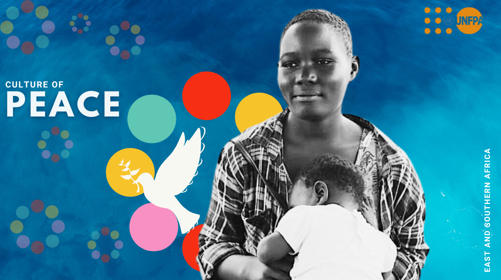 A mother cradles her newborn, symbolizing how gender equality fosters peace by empowering women and ensuring a brighter future for all.