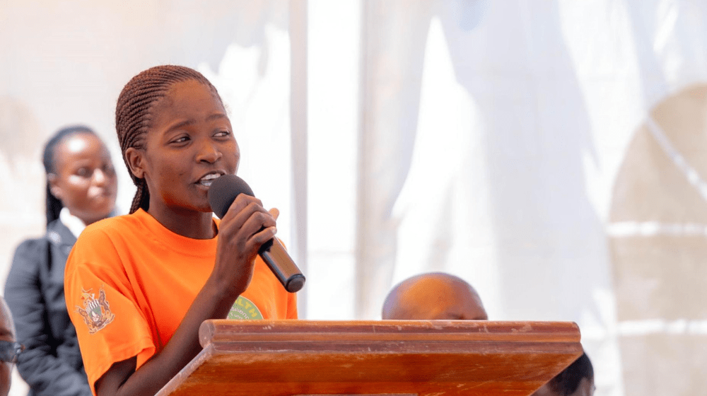 livia Nyangasi shares her story at the launch of the “Not in my Village” campaign. © UNFPA Zimbabwe