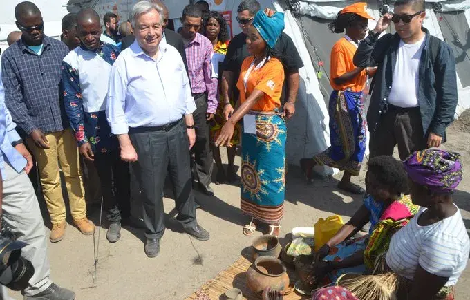 UN Secretary-General meets women affected by Cyclone Idai in Mozambique