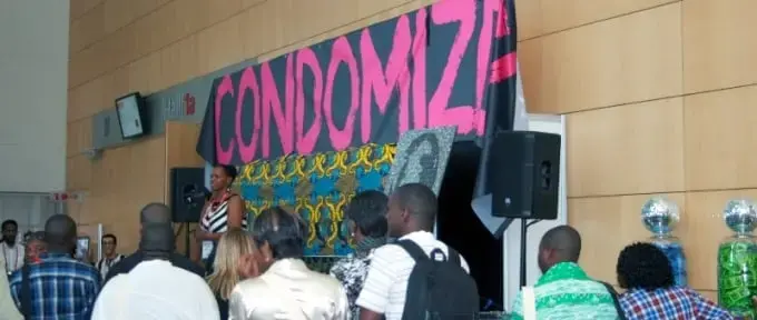 Condomise campaign causes a storm at ICASA 2013