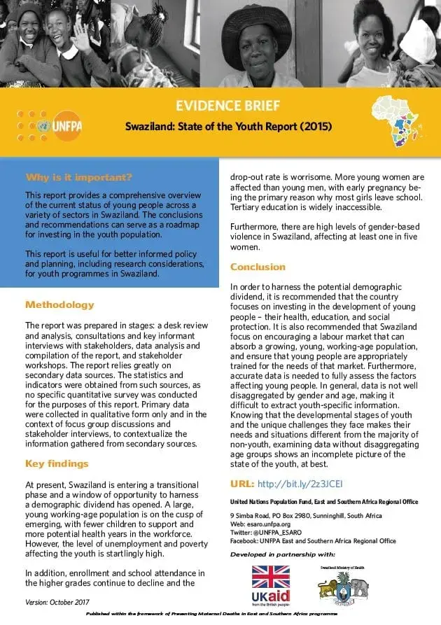 Swaziland: State of the Youth Report