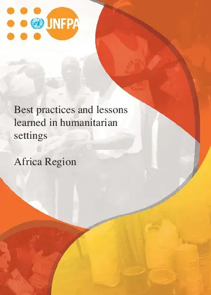 Best practices and lessons learned in humanitarian settings