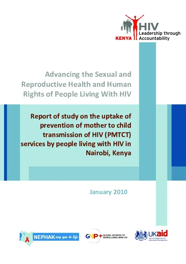 Kenya: Advancing the Sexual & Reproductive Health & Human Rights of People Living With HIV