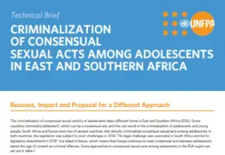 Technical Brief: Criminalization of Consensual Sexual Acts Among Adolescents in East and Southern Africa